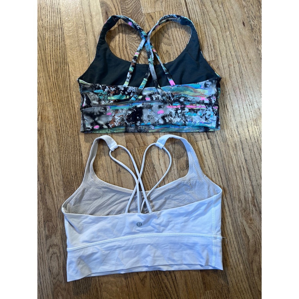Lululemon Sports Bra Bundle Free to Be Serene White & Energy Longline Print 10 - Picture 8 of 8